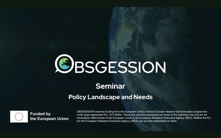 Policy landscape and needs: OBSGESSION Seminar