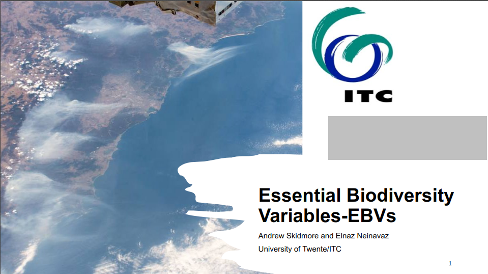 Essential Biodiversity Variables Seminar A presentation