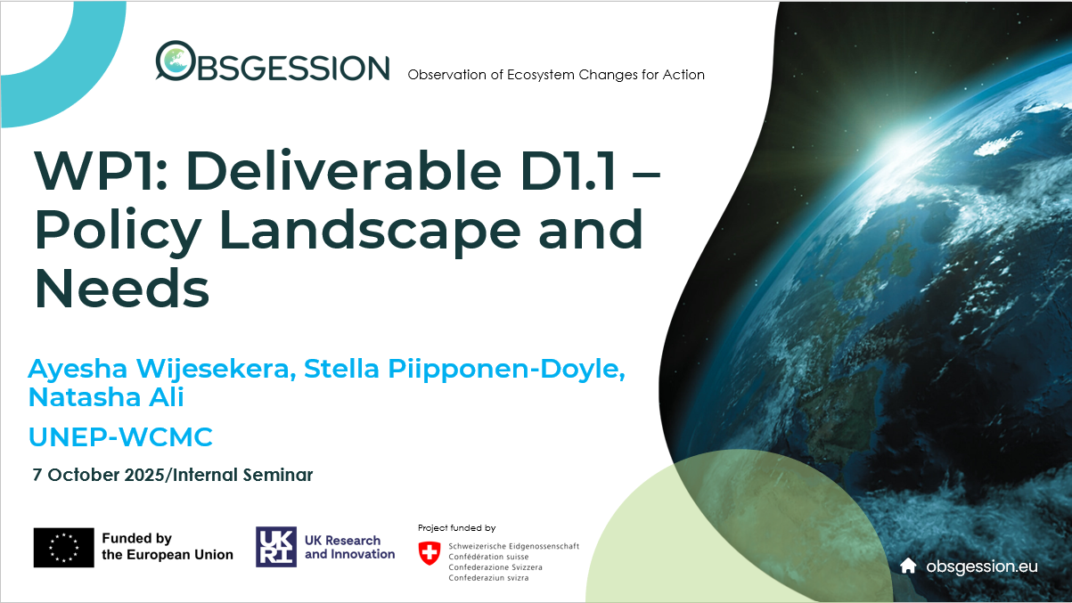Policy Landscape and Needs Seminar A presentation